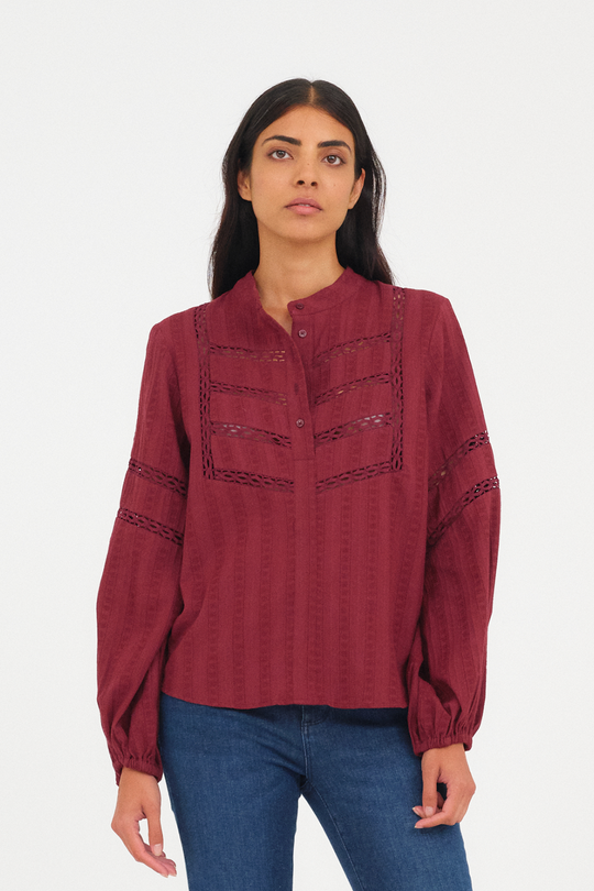 Pieszak Frida Lace Blouse Rasin Red