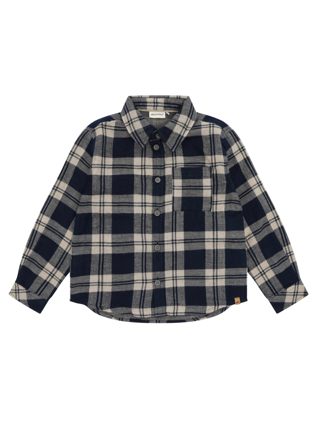 Minymo Shirt LS Check Dark Navy