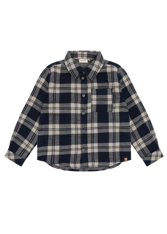 Minymo Shirt LS Check Dark Navy