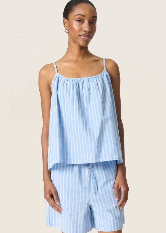 Soaked SLAnvitte Top Vista Blue with White stripes