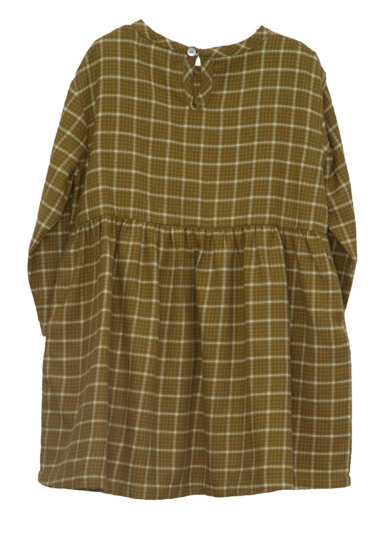 Serendipity Brushed Dress Olive Checks