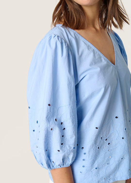 Soaked SLManja Blouse SS Vista Blue
