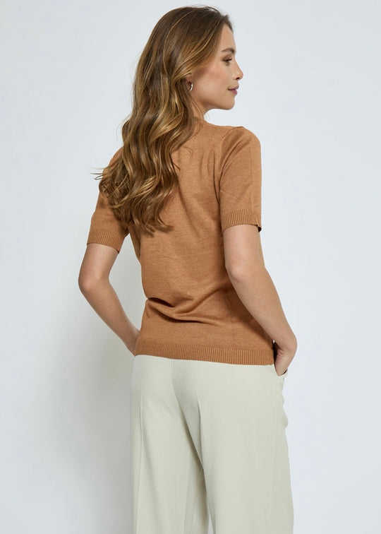 Minus Pamela tricot tee amander melange