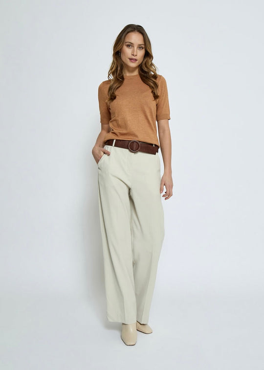 Minus Pamela tricot tee amander melange