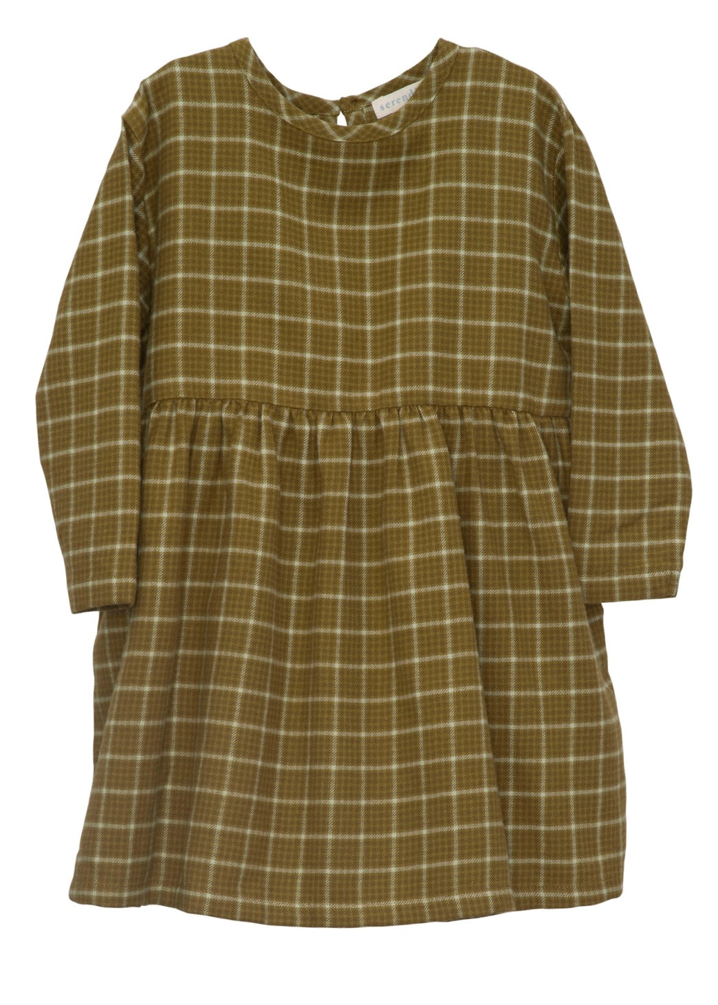 Serendipity Brushed Dress Olive Checks