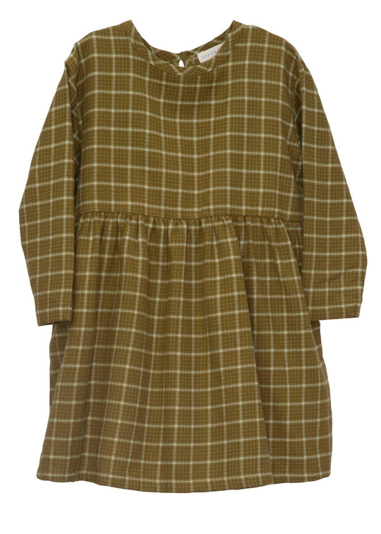 Serendipity Brushed Dress Olive Checks
