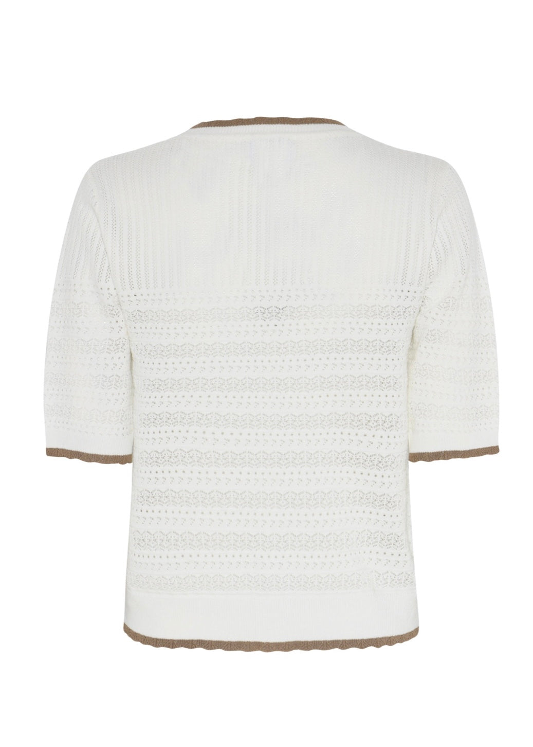 La Rouge Alma SS Cardigan Off White