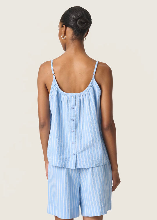 Soaked SLAnvitte Top Vista Blue with White stripes