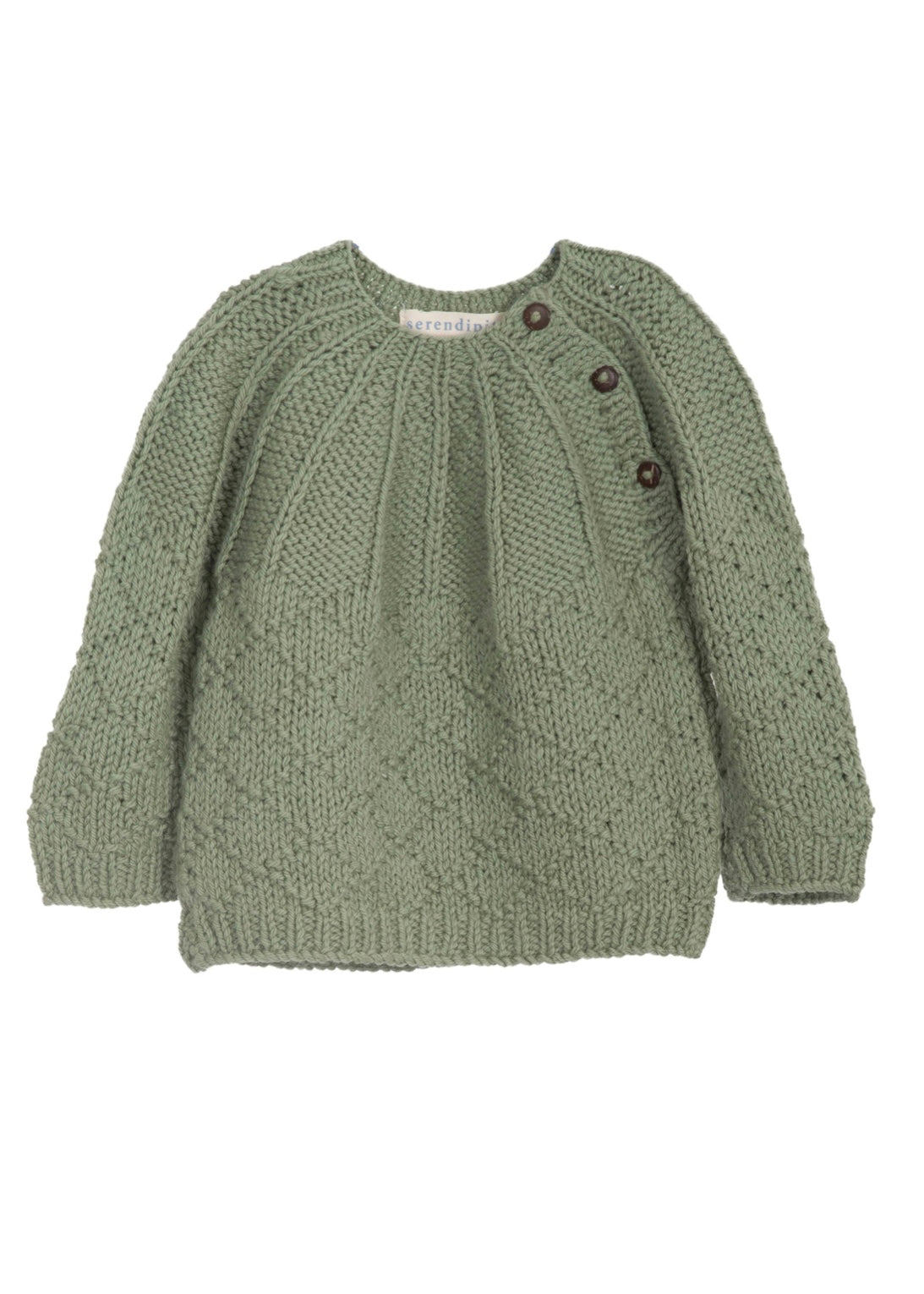Serendipity Baby Wool Diamond Sweater Dark jade
