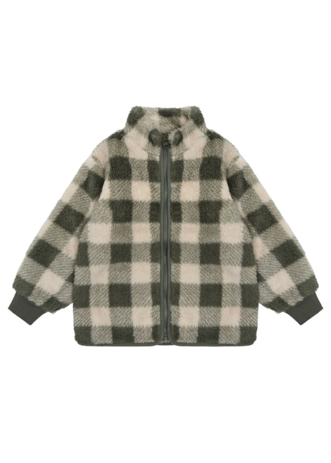 Minymo Teddy Jacket AOP Green