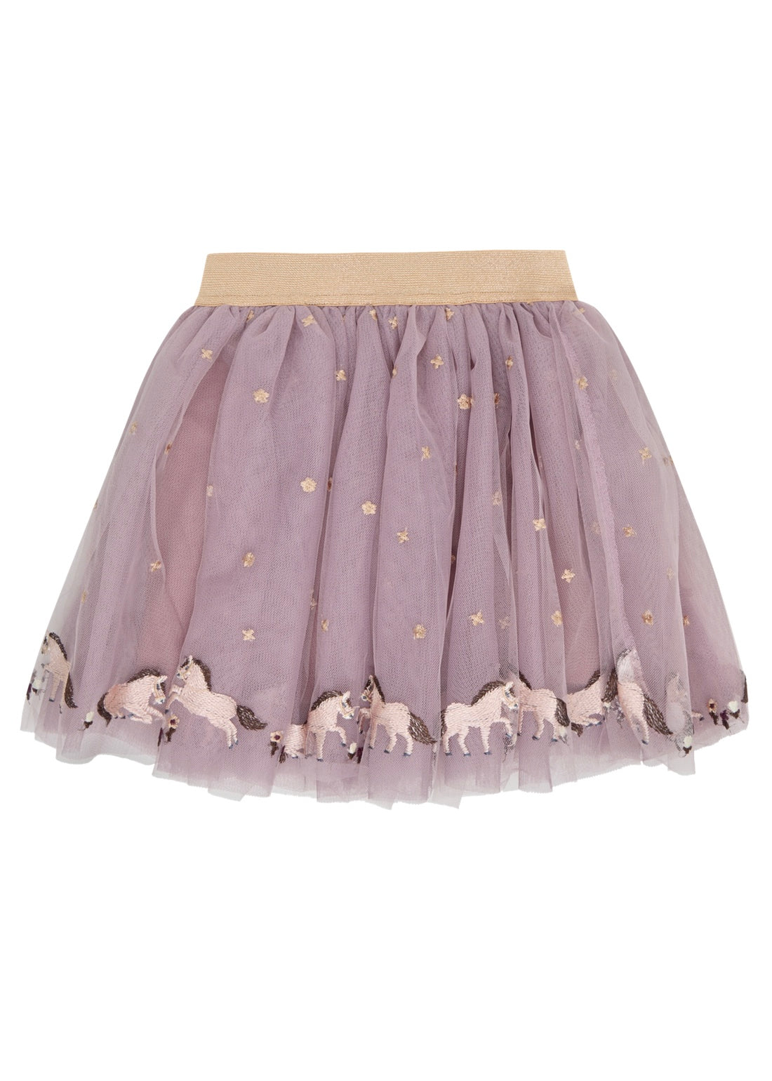 Minymo Skirt Mesh w. Emb. Sand
