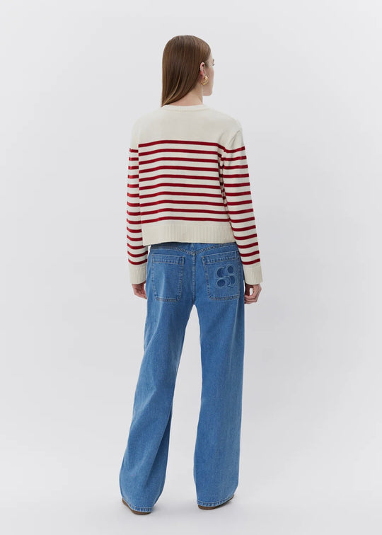 Sofie Schnoor S251360 Elicasw cardigan red striped