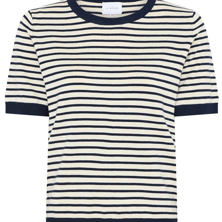 La Rouge Sailor Knit S/S Offwhite/navy stripe