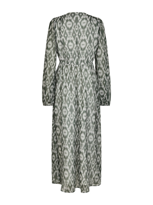 Neo Noir Silfi Graphic Fade Dress Dusty Green