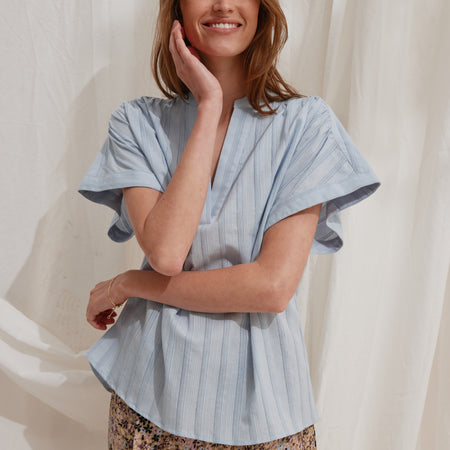 Heartmade HMTavis blouse Blue Dove
