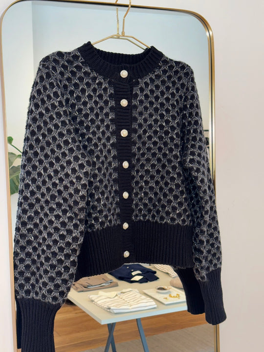 Karen by Simonsen CattieKB Cardigan Meteorite (sort)