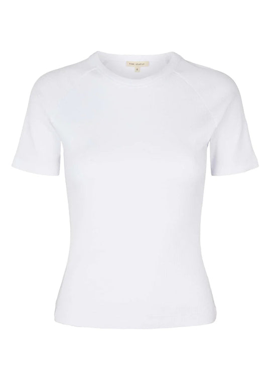 Esmé Studios ESBlossom SS O-neck Rib T-shirt White