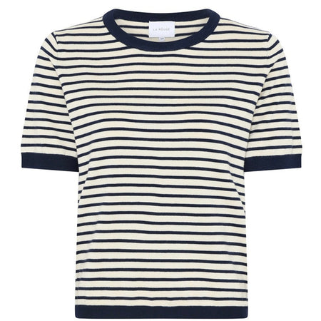 La Rouge Sailor Knit S/S Offwhite/navy stripe