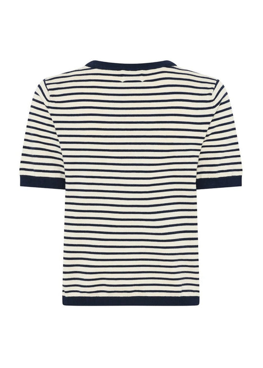 La Rouge Sailor Knit S/S Offwhite/navy stripe