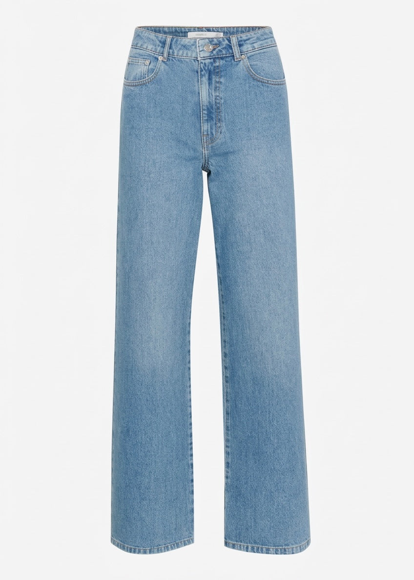 Gestuz ZolinaGZ HW wide jeans Noos Washed Mid Blue