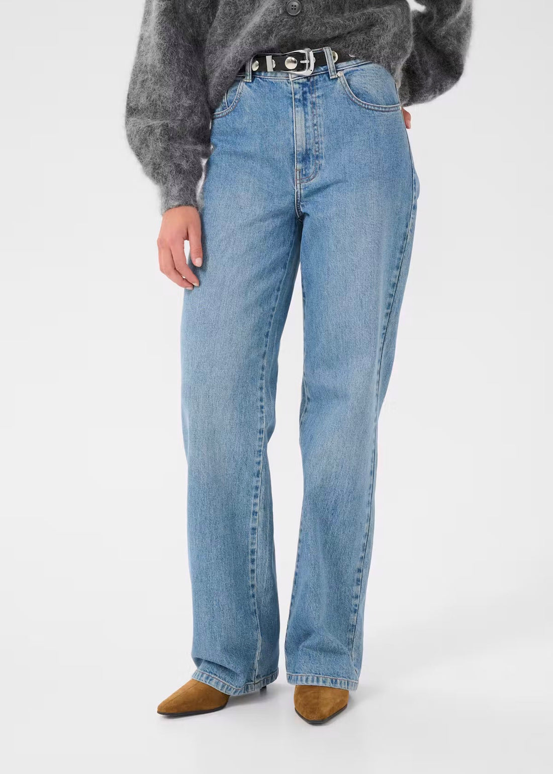 Gestuz ZolinaGZ HW wide jeans Noos Washed Mid Blue