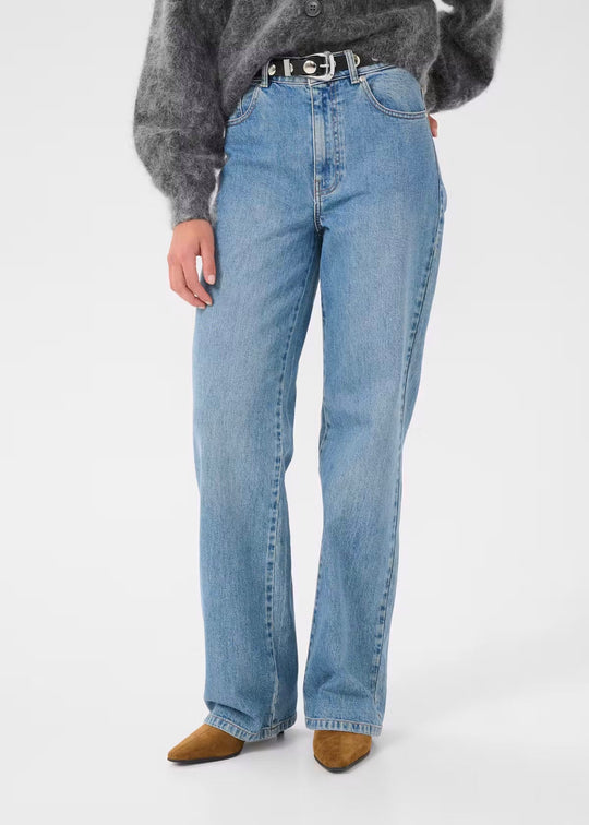 Gestuz ZolinaGZ HW wide jeans Noos Washed Mid Blue