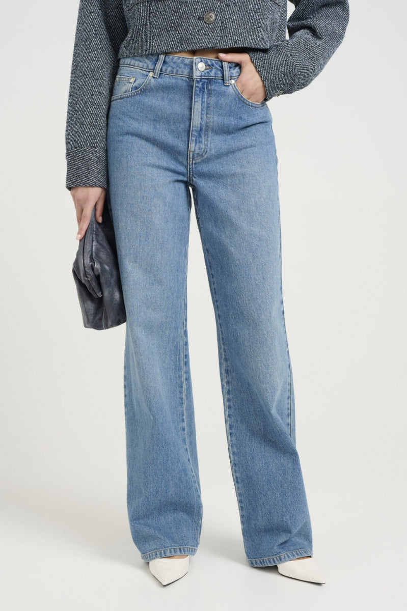 Gestuz ZolinaGZ HW wide jeans Noos Washed Mid Blue