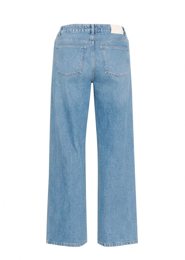 Gestuz ZolinaGZ HW wide jeans Noos Washed Mid Blue