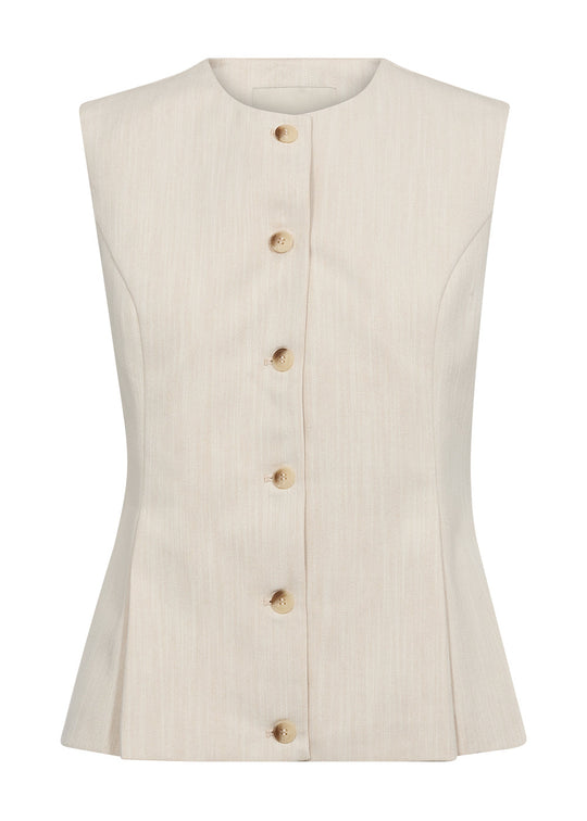Pieszak PD-Aika Peplum Top Wash Solaris Sand Melange