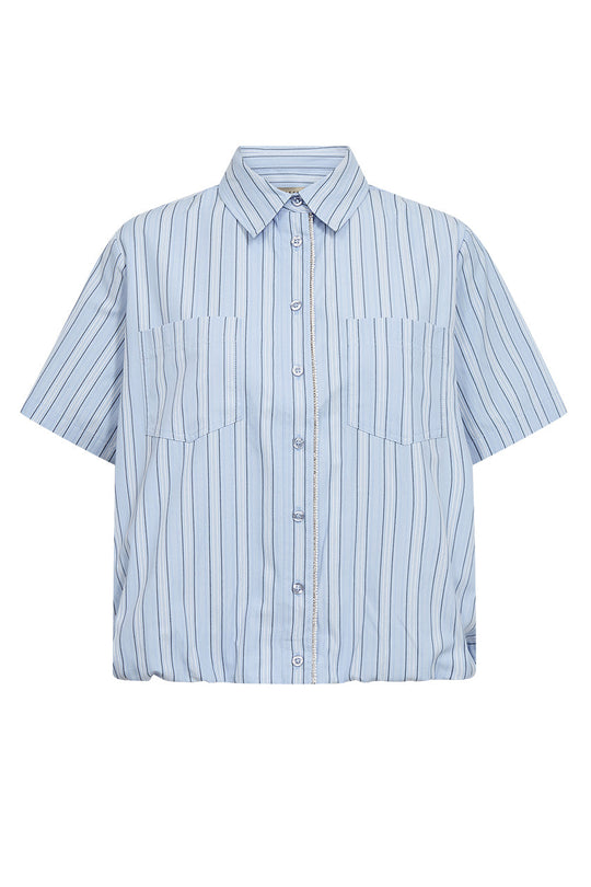Pieszak PD-Madison balloon SS Shirt Stripe Kentucky Blue