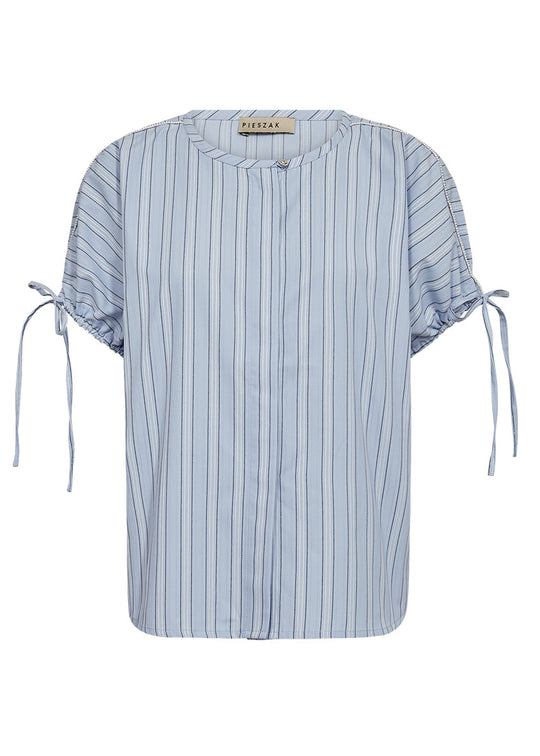 Pieszak PD-Madison SS Shirt Stripe Kentucky Blue