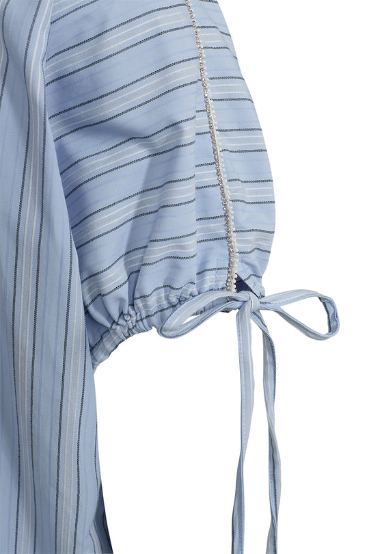 Pieszak PD-Madison SS Shirt Stripe Kentucky Blue