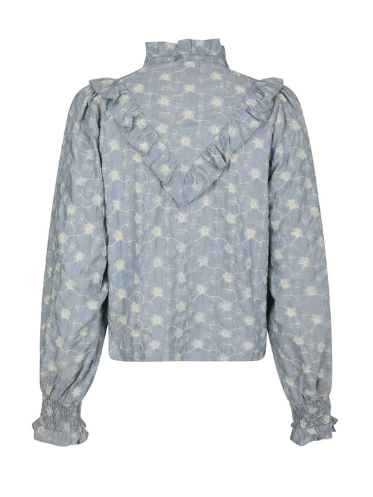 Neo Noir Degas Delicate Blouse Dusty Blue