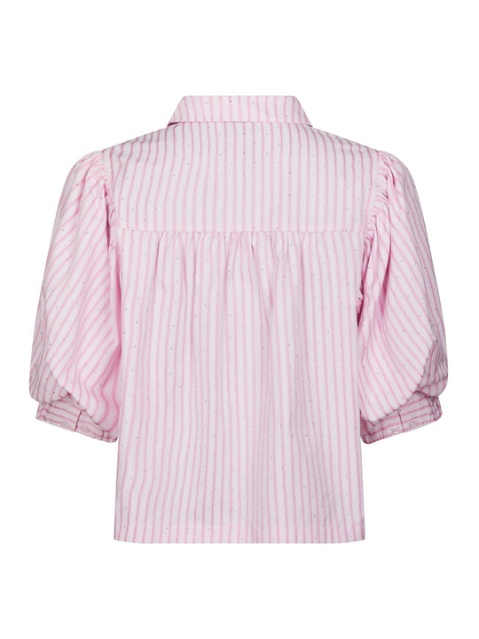 Neo Noir Etta Soft Stripe Stone Shirt Light Pink