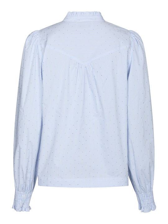 Neo Noir Astrida Stripe Stone Blouse Light Blue