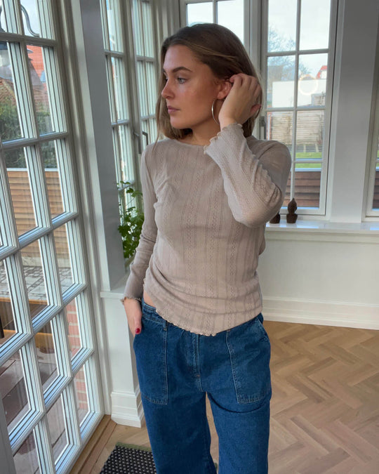 La Rouge  Lotus T-shirt L/S Sand