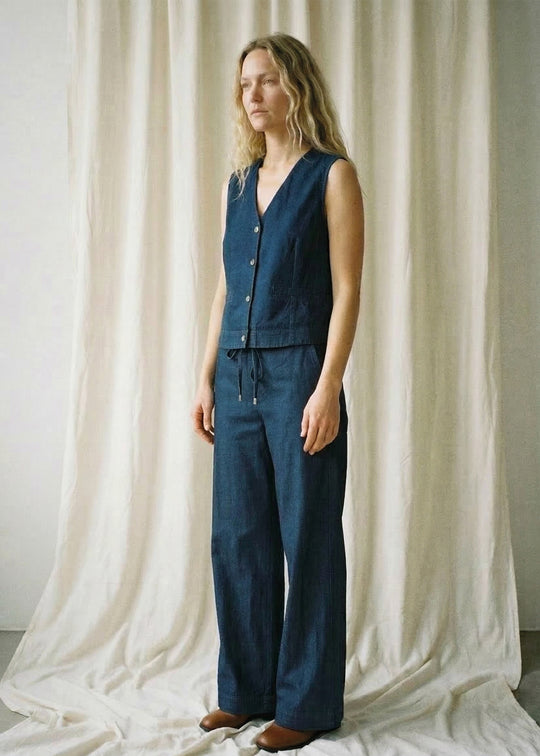 La Rouge Luna Waistcoat denim