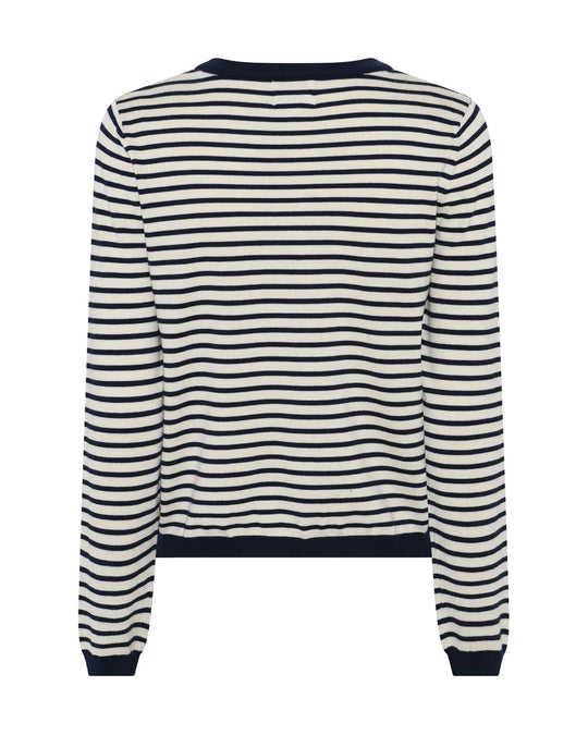 La Rouge Sailor L/s Knit Offwhite/navy Stripe