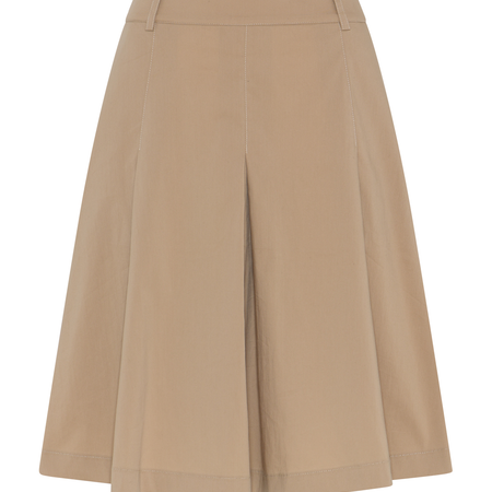 La Rouge Vilma Plisse Skirt Dark Sand