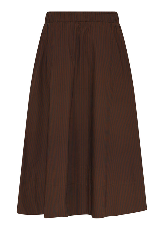 La Rouge Vilma Skirt Striped Brown Stripes