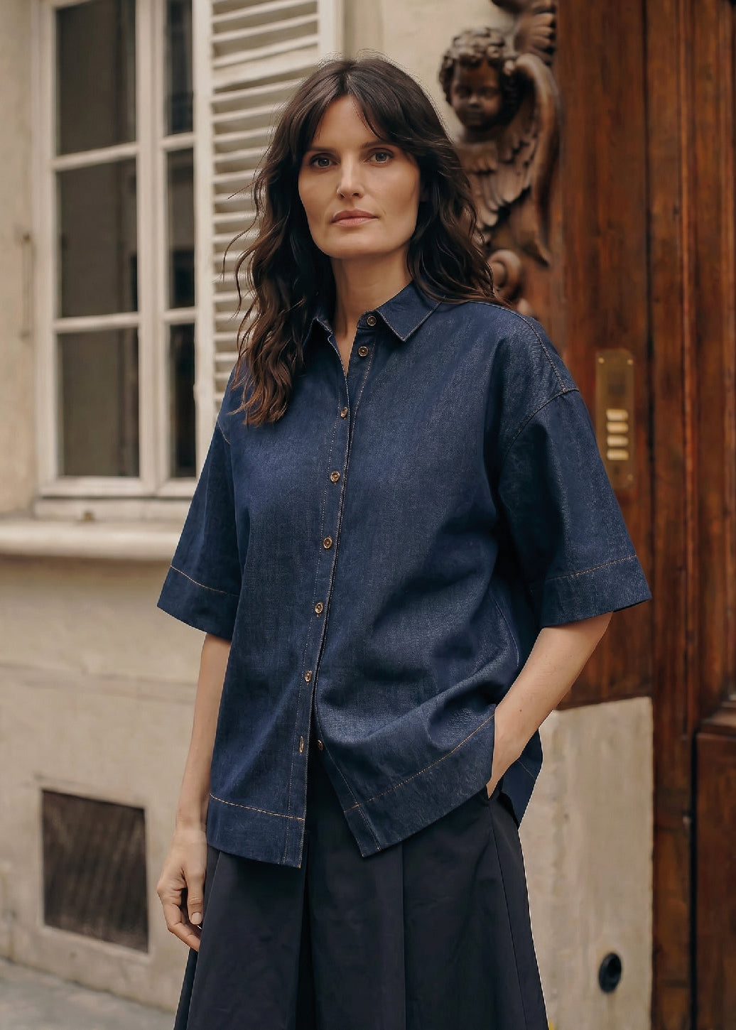 La Rouge Charlotte Shirt Dark Denim