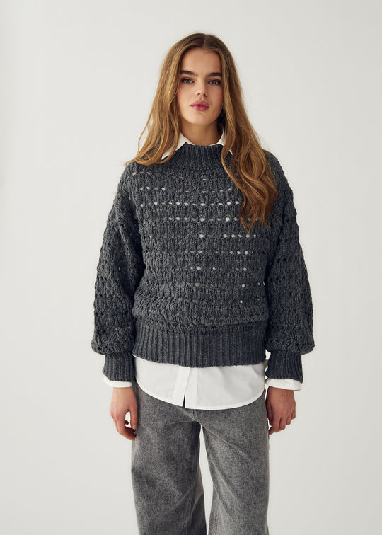 Noella Loranne Knit Dark Grey