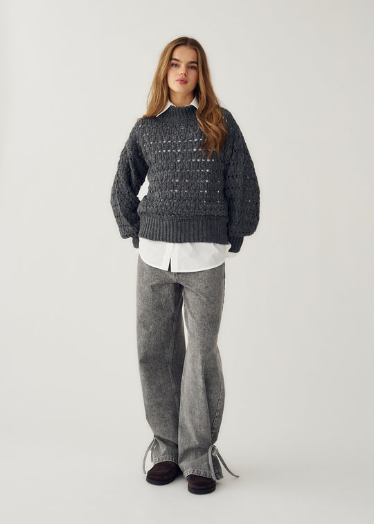 Noella Loranne Knit Dark Grey