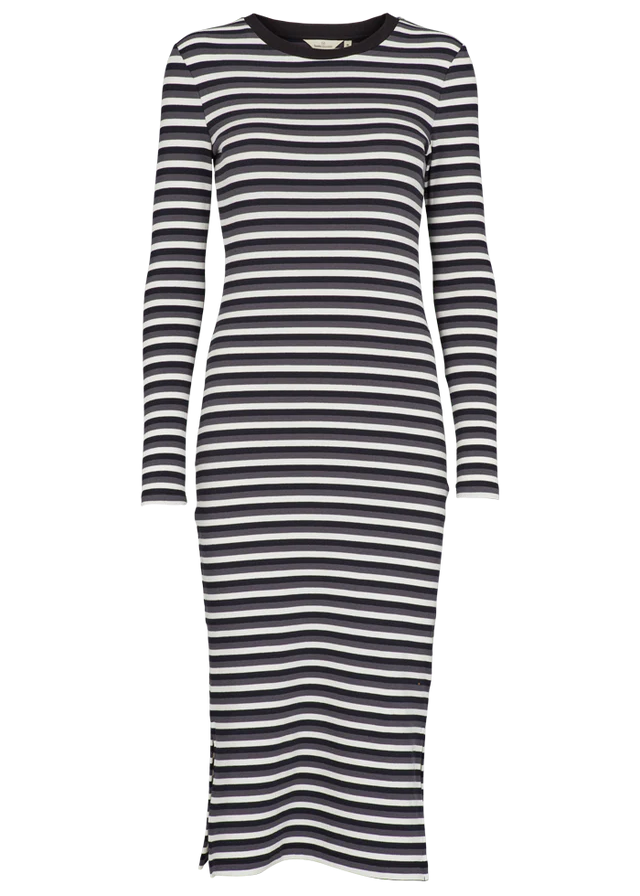 Basic Apparel Ludmilla Long dress whisper white/dark grey mel./black