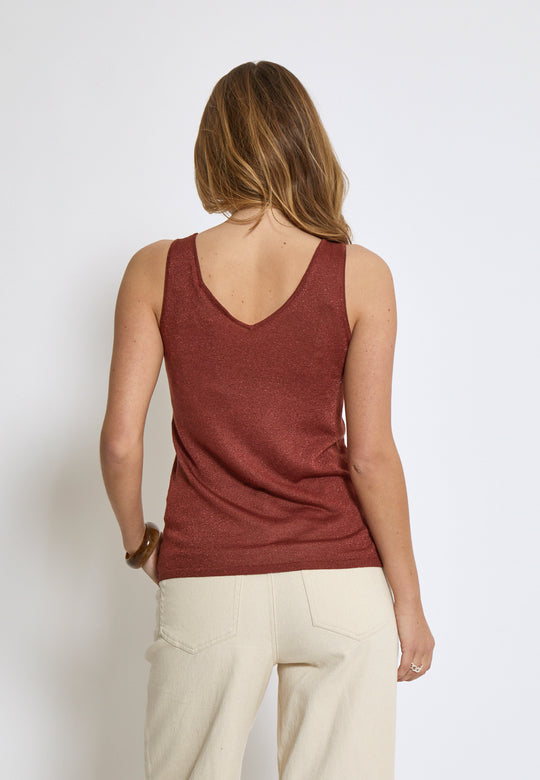 Minus MSCarli Knit Top MET Smoked Paprika Met.