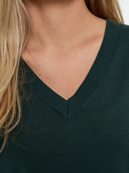 Pre-order uge 33. MSMilla V-Neck Knit Tee Green Gables
