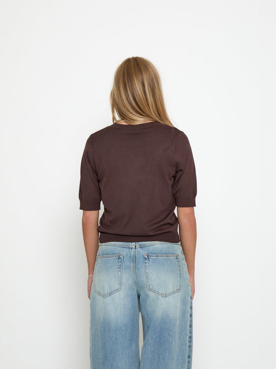 Minus MSMilla V-Neck Knit Tee Tiramisu