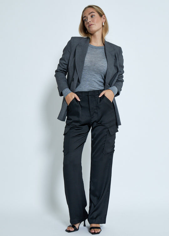 Minus MSCally Long Sleeve Top Light Grey Melange