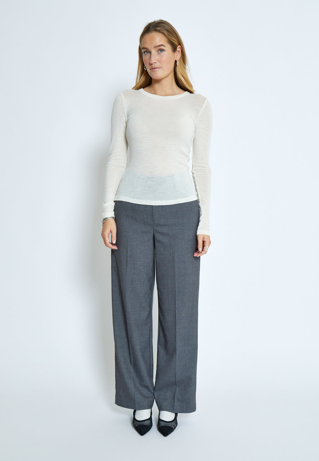 Minus MSCally Long Sleeve Top Broken White