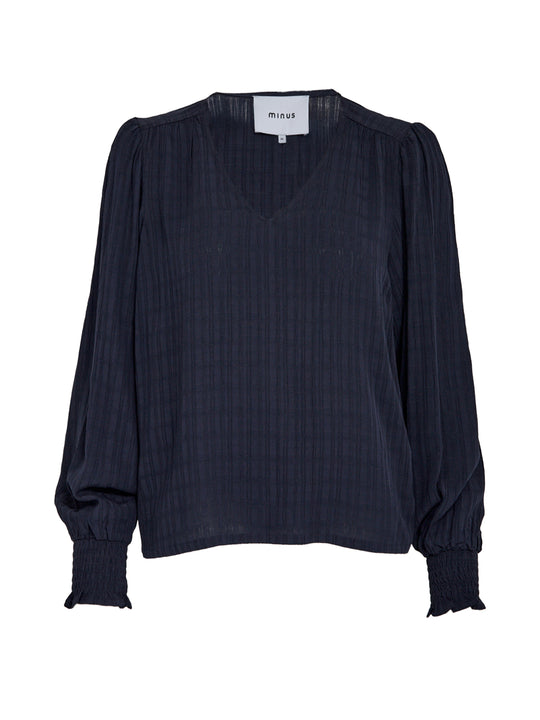 Minus MSAnine V-Neck Blouse 2994 Sky Captain